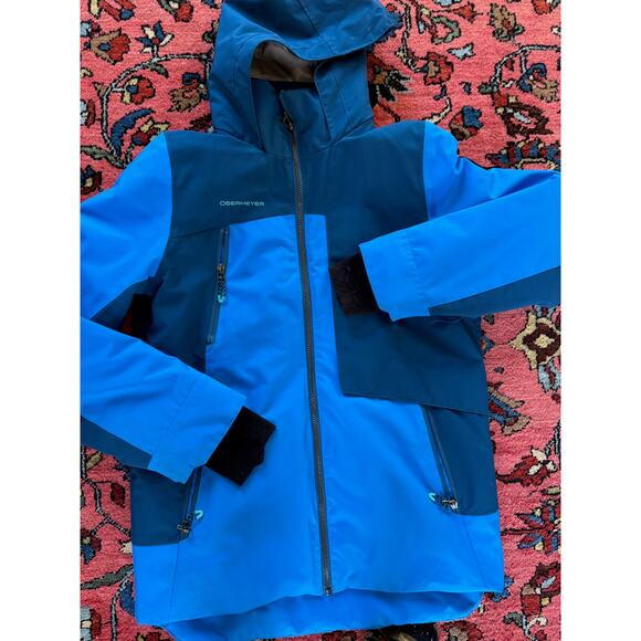 Obermeyer Boy's Axel XL 18 ski Jacket Snow Board Winter Blue - Picture 3 of 9